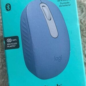 Logitech Blue Wireless Mouse with Recycled Plastic